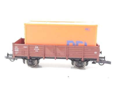 Roco H0 46034 offener Güterwagen Niederbordwagen mit Ladegut 673 515 DB / NEM