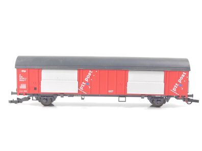 Roco H0 gedeckter Güterwagen Postwagen "ptt post" 242 2 007-0 NS / NEM