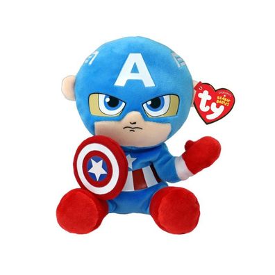Ty 44002 Marvel Captain America Plüschfigur Soft 15 cm Avengers Stofftier Figur