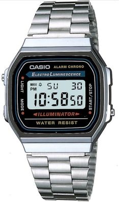 Casio Collection Unisex A168WA 1Yes Uhr Armbanduhr Classic Silber Neu