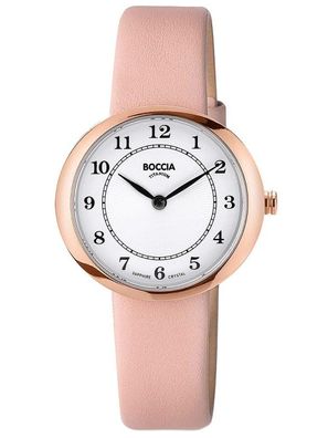 Boccia Damen-Armbanduhr Titan Rosafarben 3344-07