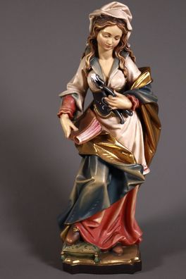 Holzschnitzerei Heilige Apollonia mit Buch und Zange 28 cm Mechthild Nolte #I