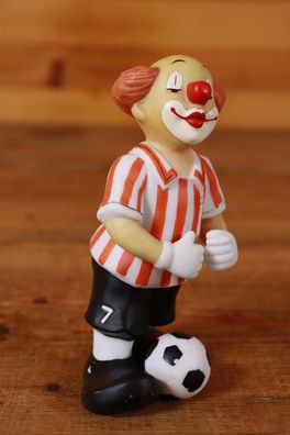 Goebel Porzellan Figur Happy Clowns Fußballer Franz Nummer 7 mit Fußball Top! #N