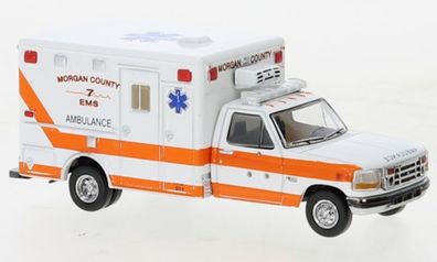 PCX H0 1/87 PCX870363 Ford F-350 Horton Ambulance weiss, orange, 1997, Morgan Count