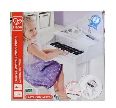 Hape Luxusflügel Piano 30 Tasten, inklusive Stuhl elektronisches Kinder Keyboard