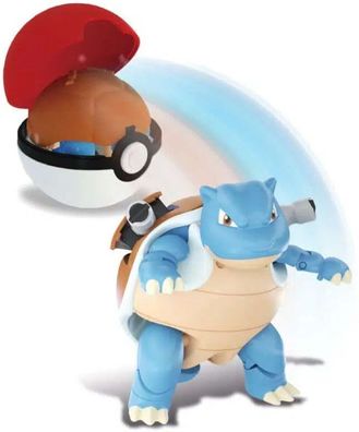 Turtok (Blastoise) Action-Figur mit Pokéball - Pokemon Spielzeug Figur mit Pokeball
