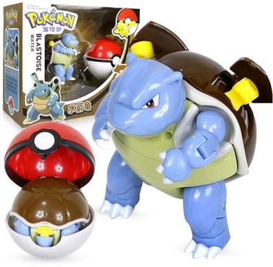 Turtok (Blastoise) Pokemon Spielzeug Figur mit Pokeball Action-Figuren mit Pokéball