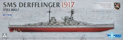 Takom 1:700 TAKSp7040  SMS Derfflinger 1917(Full Hull) w/ metal barrels 8pcs