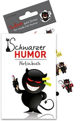 Schwarzer Humor - Notizbuch mit Stickern,