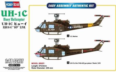 Hobby Boss 1:48 85803 UH-1C Huey Helicopter