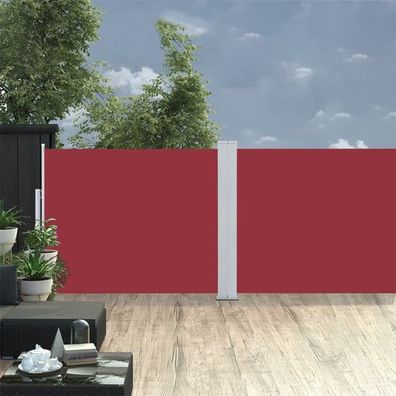 Ausziehbare Seitenmarkise Rot 140 x 1000 cm