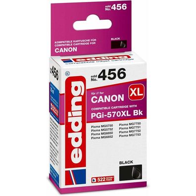 edding EDD-456 schwarz Tintenpatrone ersetzt Canon PGI-570 XL