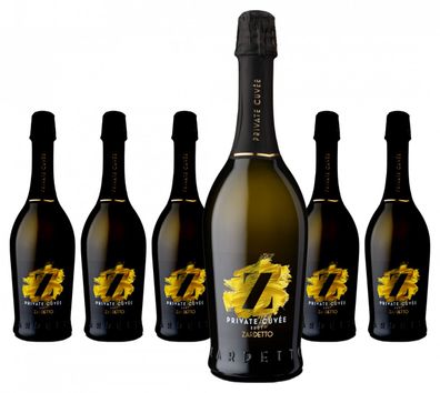 6 x Zardetto Private Cuvée Vino Spumante Brut