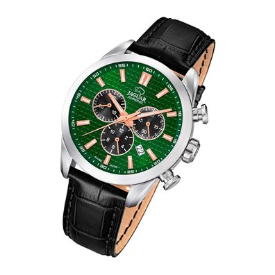 Jaguar Leder Herren Uhr J866/3 Chronograph Sport Armbanduhr schwarz ACM UJ866/3