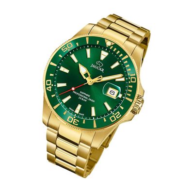 Jaguar Edelstahl Herren Uhr J877/2 Analog Armbanduhr gold Executive UJ877/2