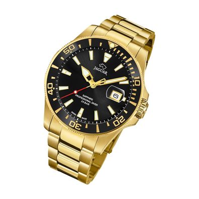 Jaguar Edelstahl Herren Uhr J877/3 Analog Armbanduhr gold Executive UJ877/3