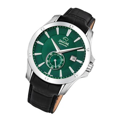 Jaguar Echt Leder Herren Uhr J878/3 Analog Sport Armbanduhr schwarz ACM UJ878/3