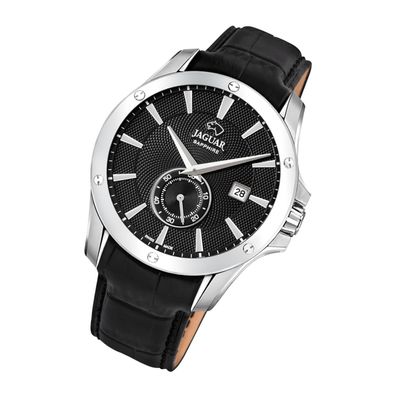 Jaguar Echt Leder Herren Uhr J878/4 Analog Sport Armbanduhr schwarz ACM UJ878/4