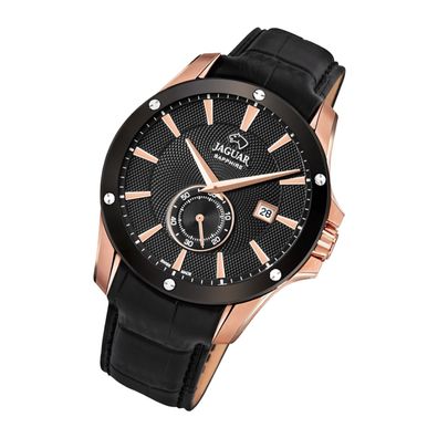 Jaguar Echt Leder Herren Uhr J882/1 Analog Sport Armbanduhr schwarz ACM UJ882/1