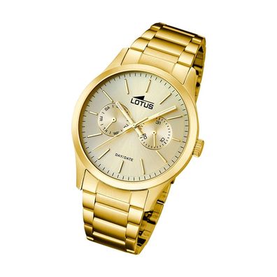 Lotus Edelstahl Herren Uhr L15955/2 Armbanduhr gold Elegant Minimalist UL15955/2
