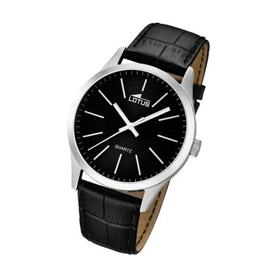 Lotus Leder Herren Uhr L15961/3 Armbanduhr schwarz Casual Minimalist UL15961/3
