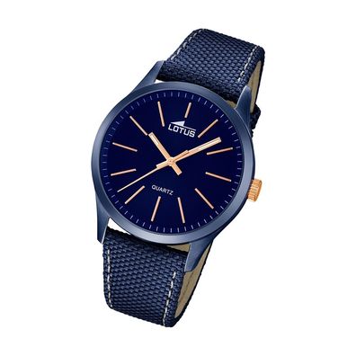 Lotus Leder Herren Uhr L18166/2 Armband-Uhr blau Elegant Minimalist UL18166/2