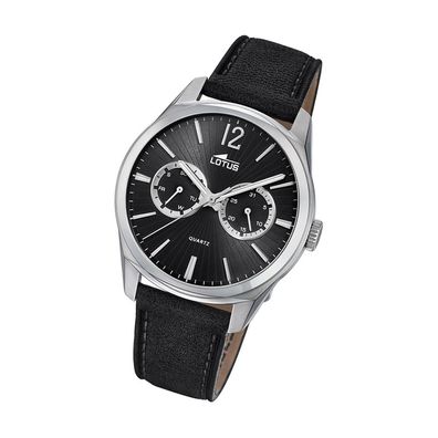 Lotus Leder Herren Uhr L18374/4 Armband-Uhr schwarz Multifunktion UL18374/4