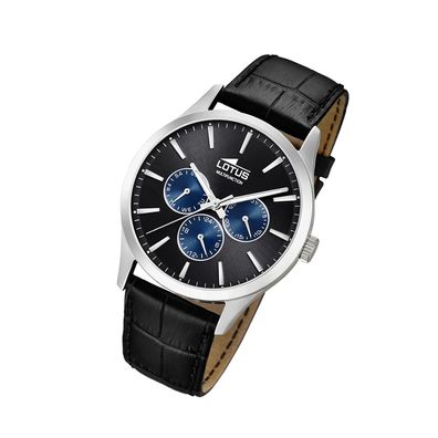 Lotus Leder Herren Uhr 18576/6 Quarzuhr Armband schwarz UL18576/6