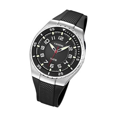 Calypso Kunststoff PUR Herren Uhr K6063/4 Armbanduhr schwarz Analogico UK6063/4