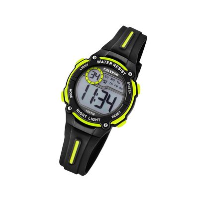 Calypso Kunststoff PUR Kinder Uhr K6068/5 Armbanduhr schwarz Digital UK6068/5