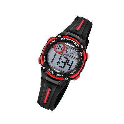 Calypso Kunststoff PUR Kinder Uhr K6068/6 Armbanduhr schwarz Digital UK6068/6