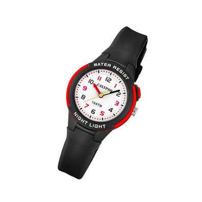 Calypso Kunststoff PUR Kinder Uhr K6069/6 Armbanduhr schwarz Analogico UK6069/6