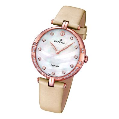 Candino Damenuhr Elegance C4602/1 Armbanduhr Edelstahl creme UC4602/1