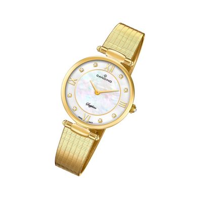 Candino Elegance Edelstahl Damen Uhr C4667/1 Armband-Uhr Analog gold UC4667/1