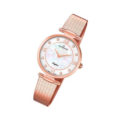 Candino Elegance Edelstahl Damen Uhr C4668/1 Armbanduhr Analog rosegold UC4668/1