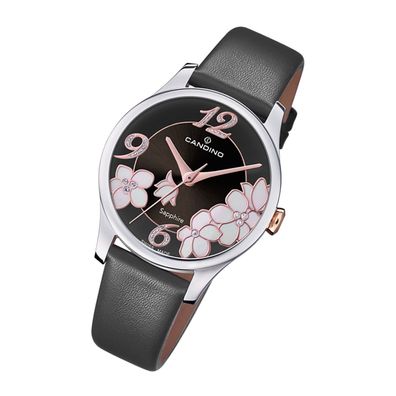 Candino Leder Damen Uhr C4720/6 Analog Armbanduhr schwarz Elegance UC4720/6