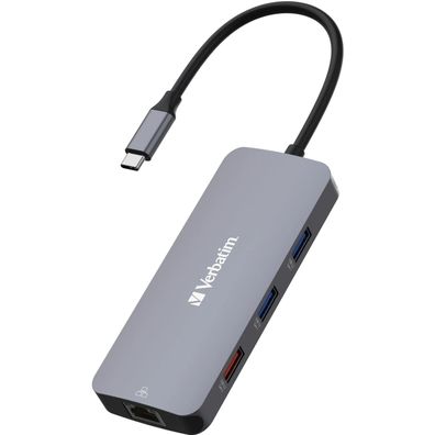 Verbatim USB-C Pro Multiport-Hub CMH-09, 9 Port, 3x USB 3.2-A, 2x USB 3.2-C, HDMI ...