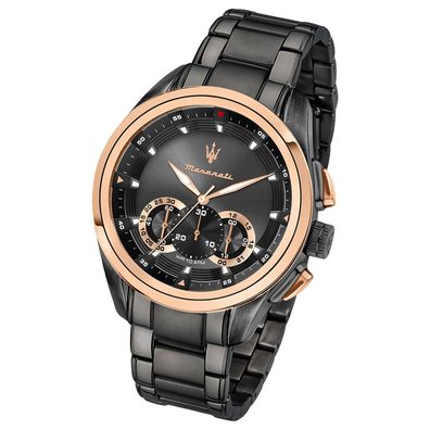 Maserati Edelstahl Armband-Uhr Chronograph Traguardo Herren grau UMAR8873612016