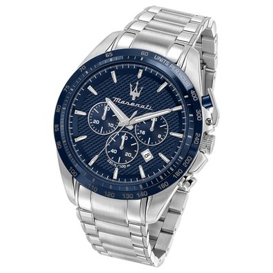 Maserati Edelstahl Uhr Chronograph Traguardo Herren silber UMAR8873612043