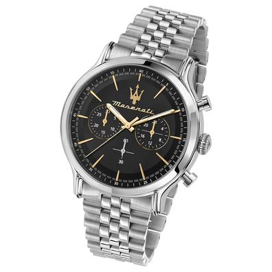 Maserati Edelstahl Armband-Uhr Chronograph EPOCA Herren silber UMAR8873618017