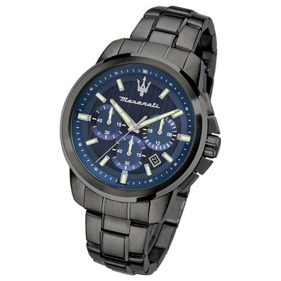 Maserati Edelstahl Armband-Uhr Chronograph Successo Herren grau UMAR8873621005