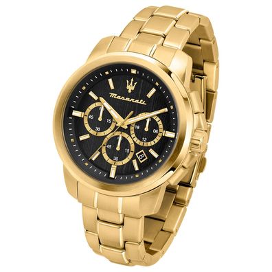 Maserati Edelstahl Armband-Uhr Chronograph Successo Herren gold UMAR8873621013