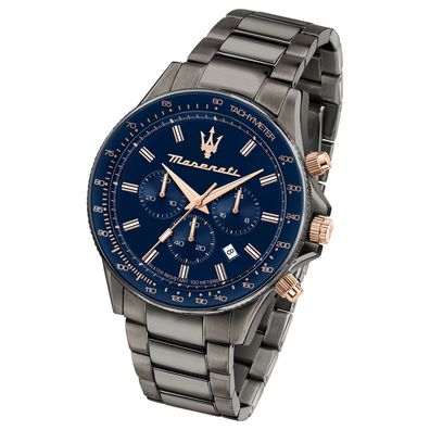 Maserati Edelstahl Armband-Uhr Chronograph SFIDA Herren grau UMAR8873640001
