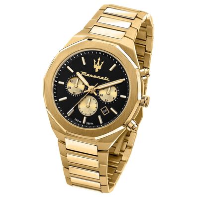 Maserati Edelstahl Armband-Uhr Chronograph STILE Herren gold UMAR8873642001