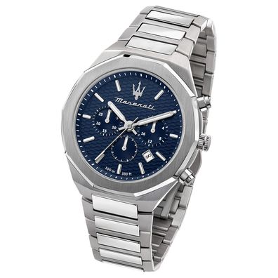 Maserati Edelstahl Armband-Uhr Chronograph STILE Herren silber UMAR8873642006