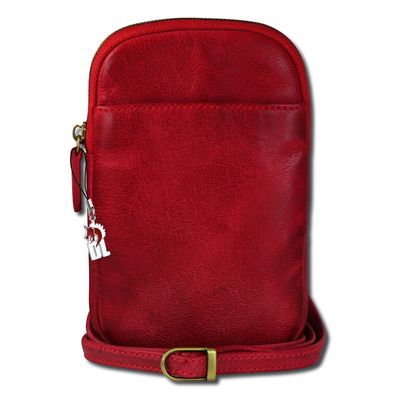DrachenLeder Tasche Damen Handtasche echtes Leder rot 19,5x2,5x13 OTD310R