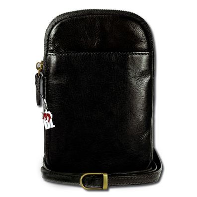 DrachenLeder Tasche Damen Handtasche echtes Leder schwarz 19,5x2,5x13 OTD310S