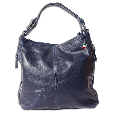 Florence Hobo Bag Echt-Leder Tasche Damen Beuteltasche dunkelblau OTF101M