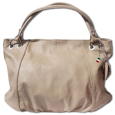 Florence Hobo Bag Echt-Leder Tasche Damen Beuteltasche taupe 42x14x28 OTF128C