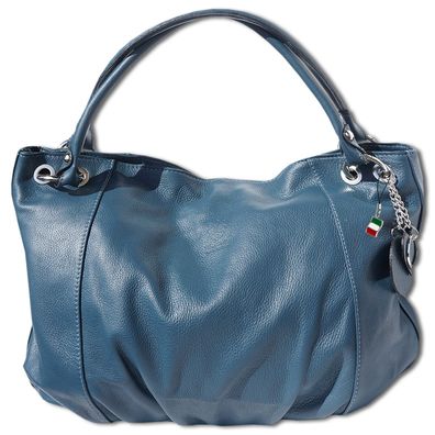 Florence Hobo Bag Echt-Leder Tasche Damen Beuteltasche türkis 42x14x28 OTF128T